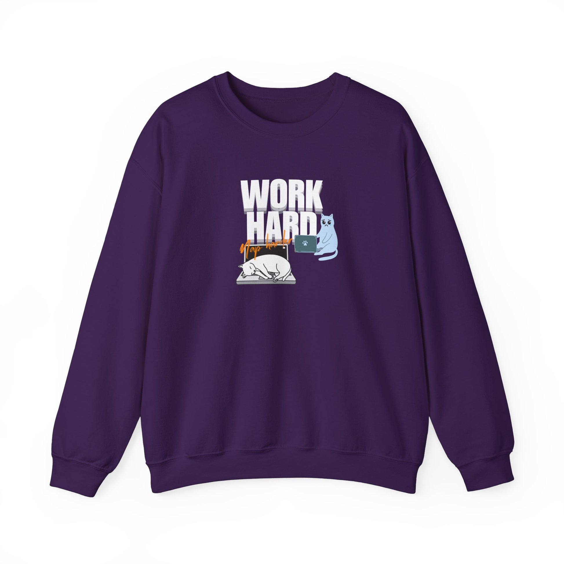 Work hard, nap harder sweatshirt - Purple