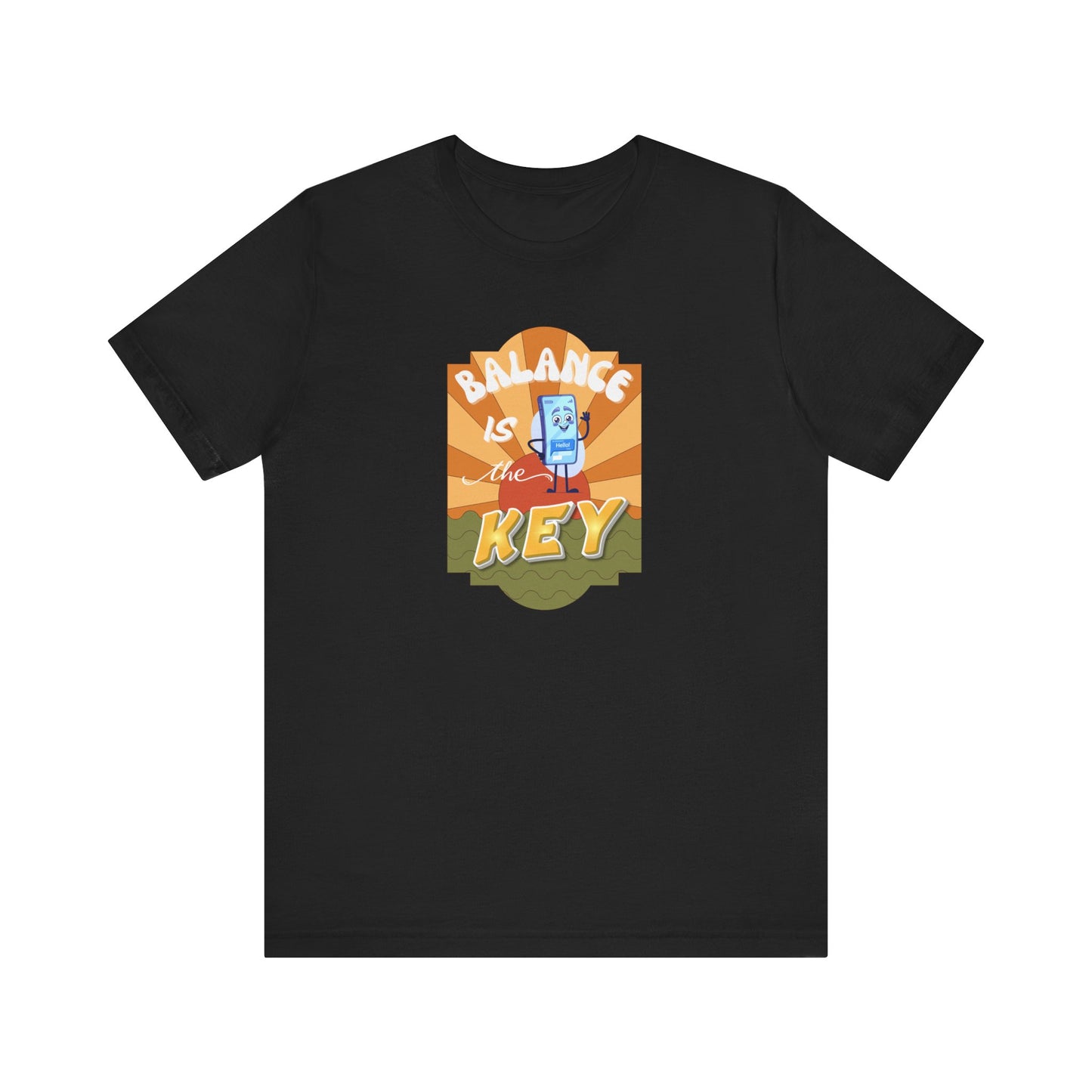 Balance is the key t-shirt - black