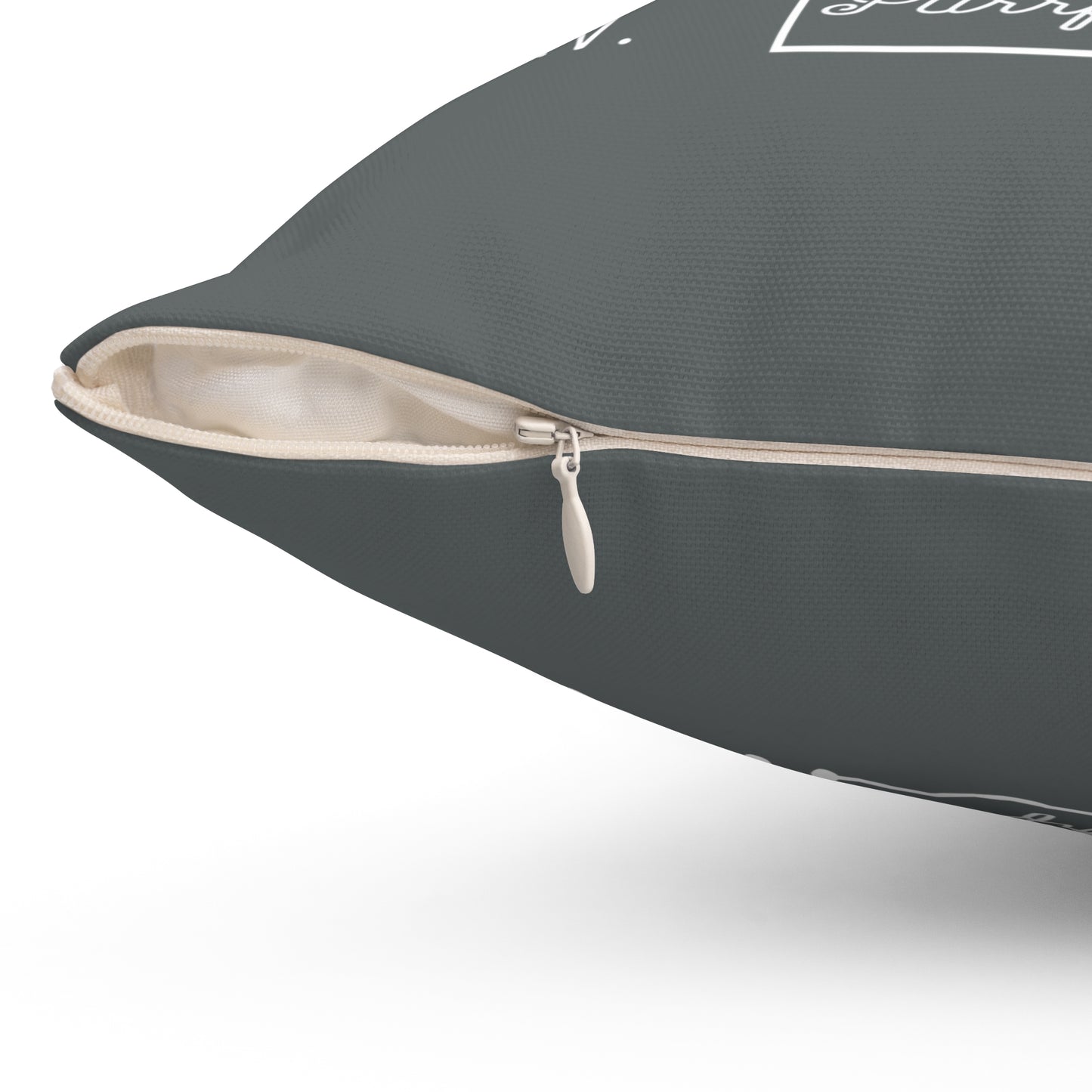 Meditation pillow - pillow zipper