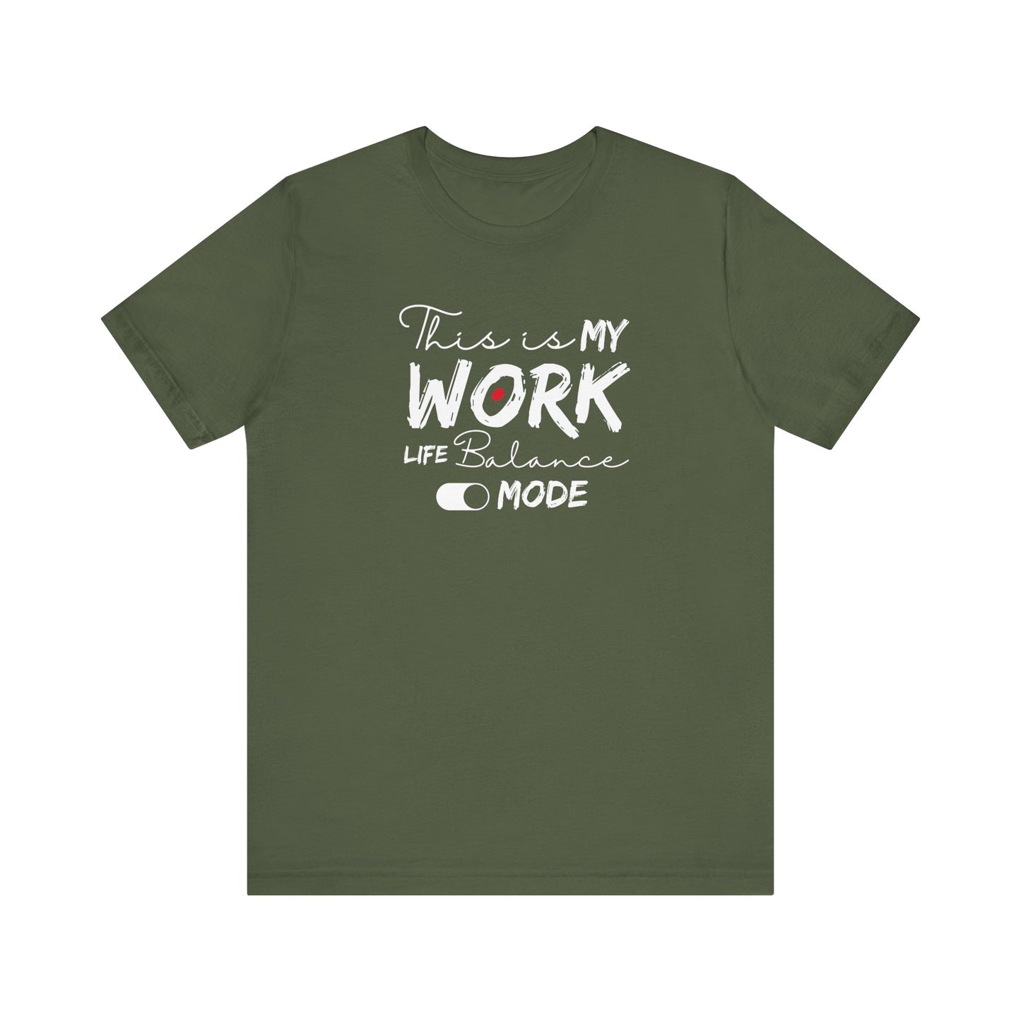 Relaxed work-life balance t-shirt - Military green