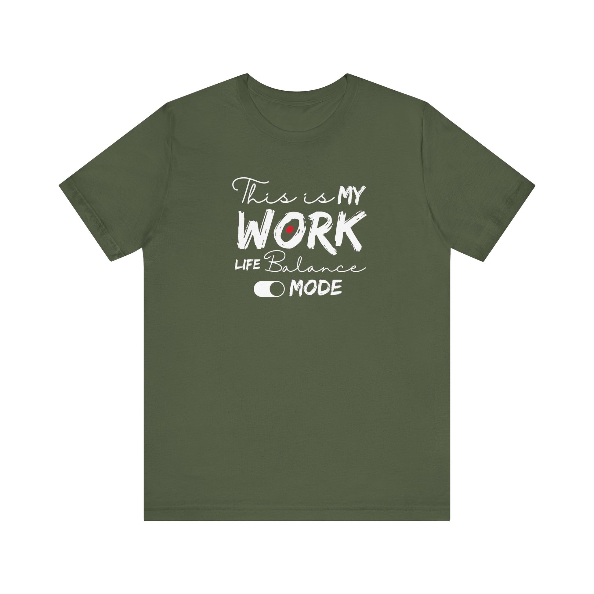 Relaxed work-life balance t-shirt - Military green