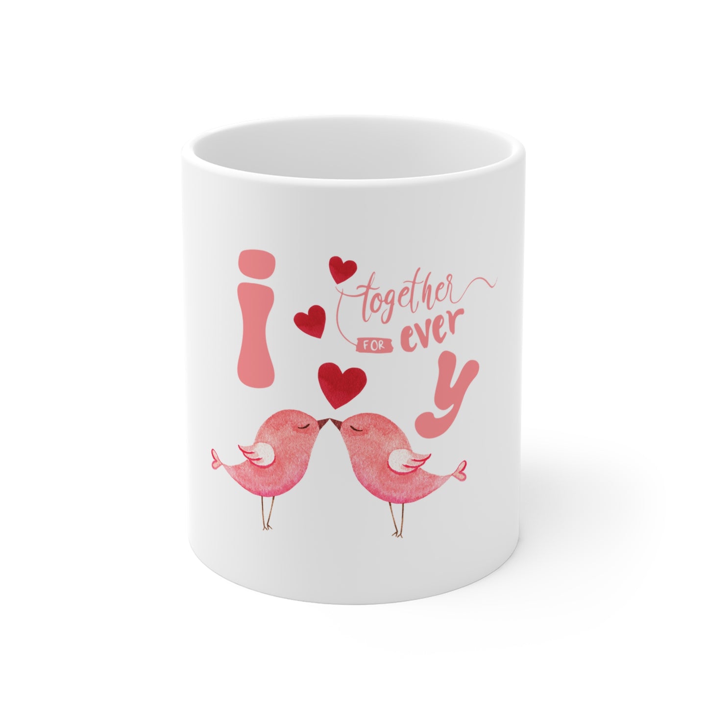 Love birds forever mug - white