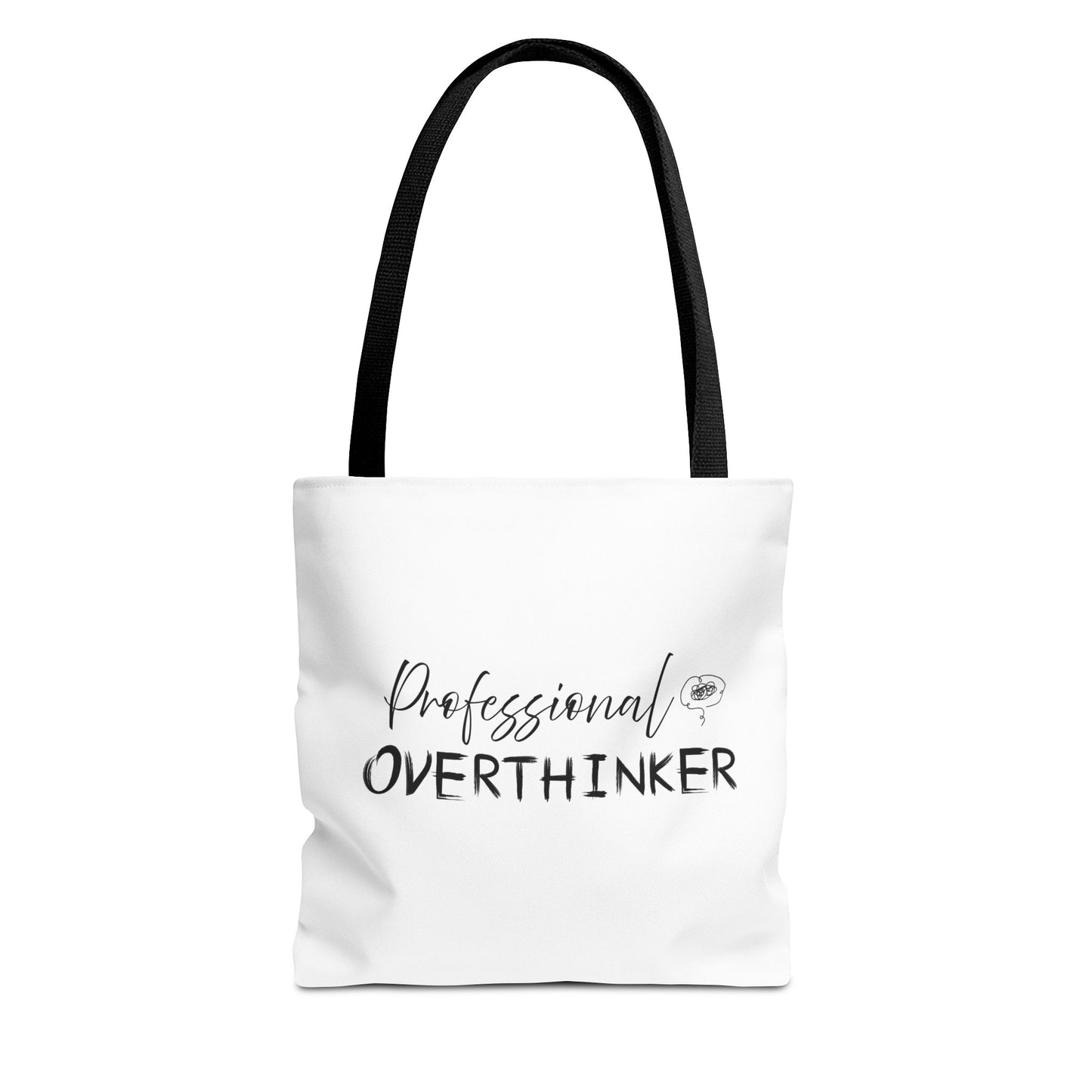 Overthinker tote bag with black handle