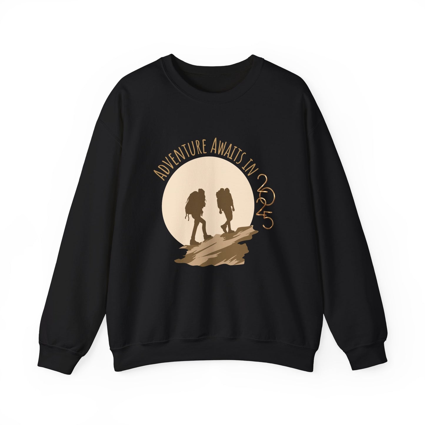 Adventure awaits in 2025 sweatshirt -Black