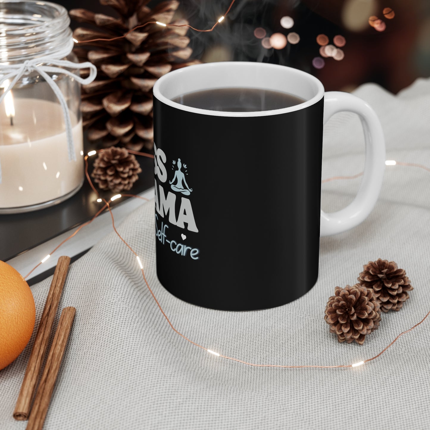 Unique ceramic mug - hot coffee
