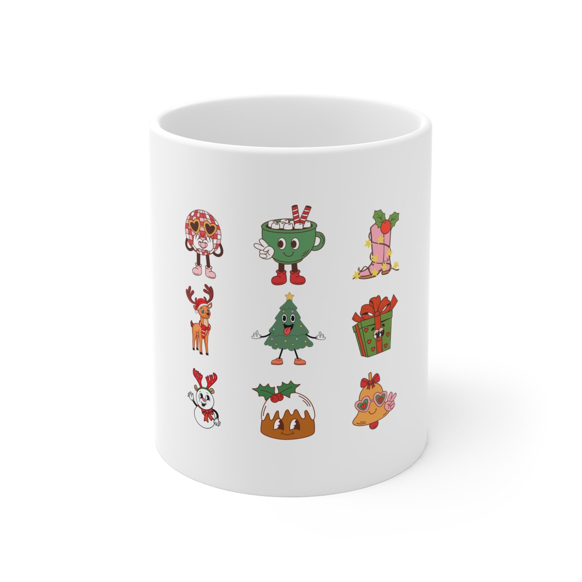 Retro christmas vibes mug - white