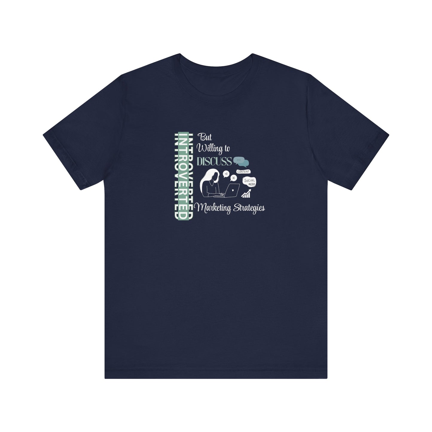 Introvert marketer tee - navy