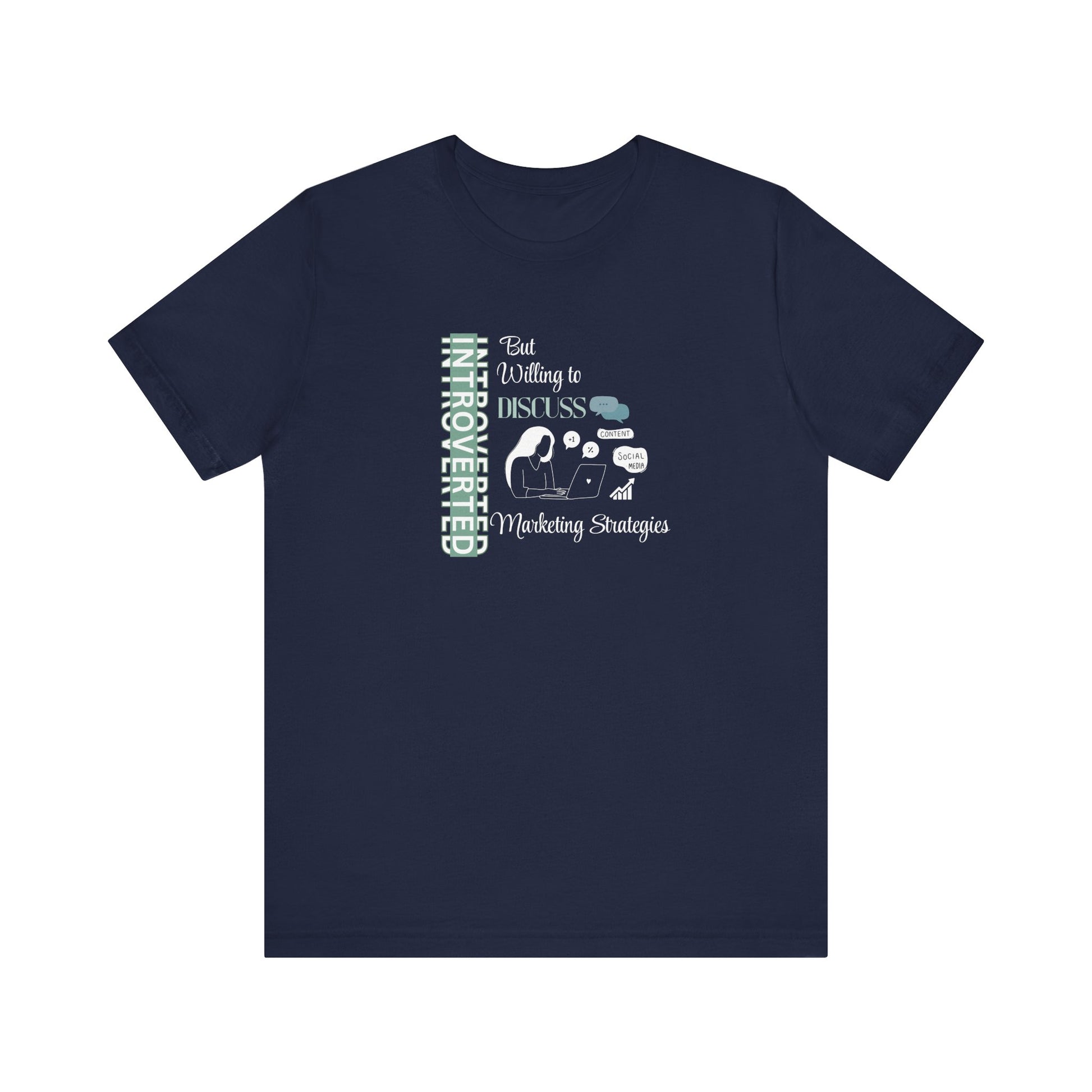 Introvert marketer tee - navy