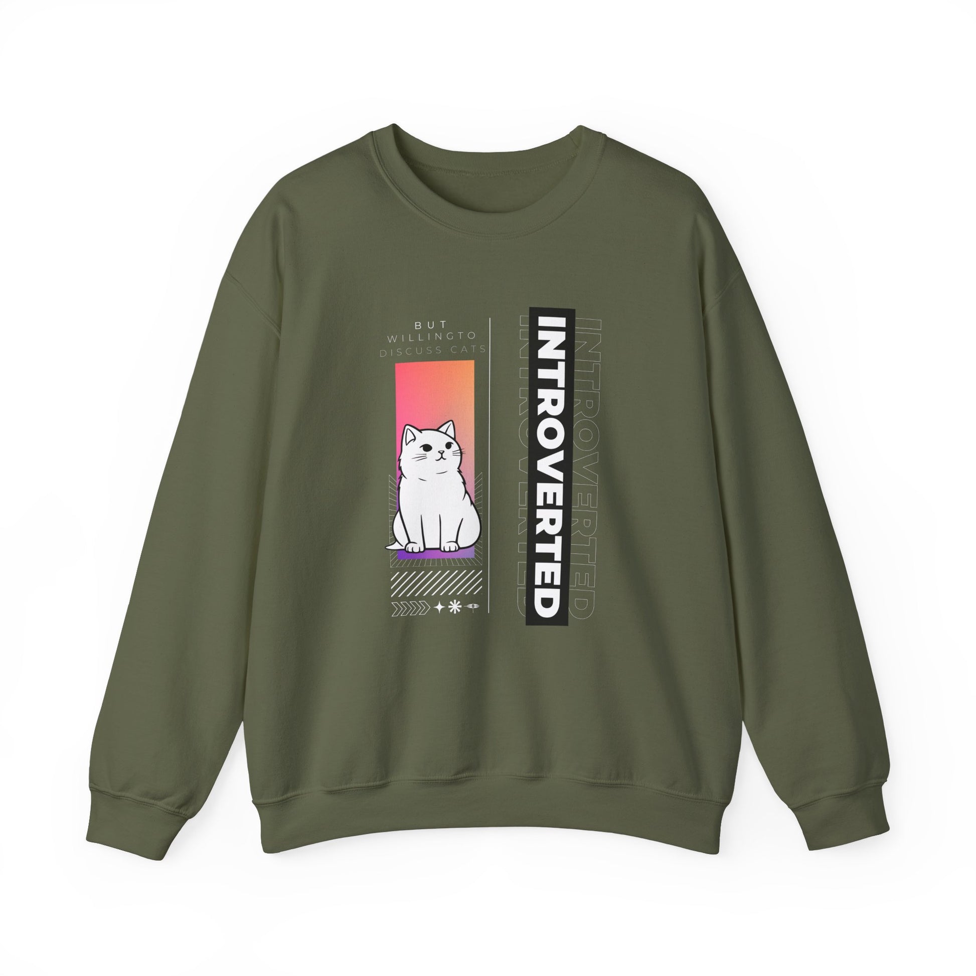 Comfy introverted sweatshirt - Military green