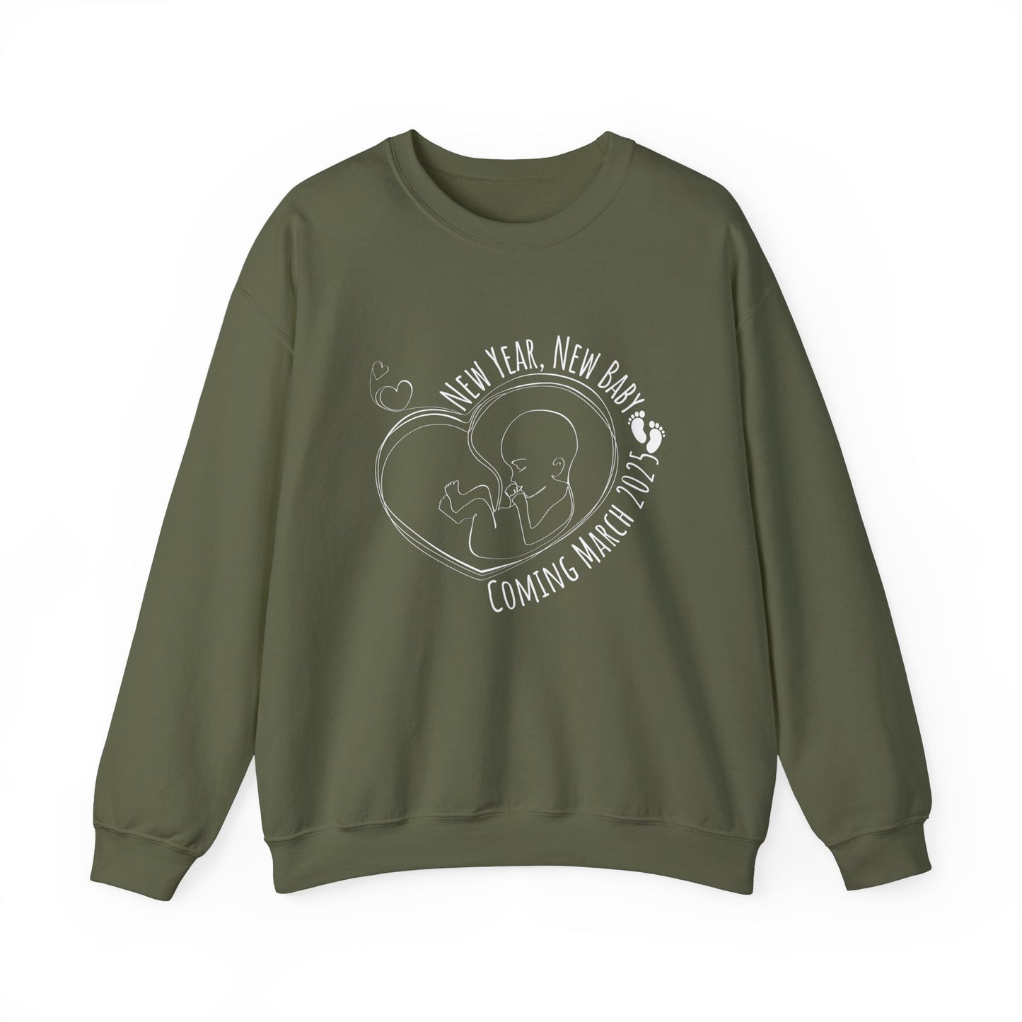 New year, new baby sweatshirt - Military green