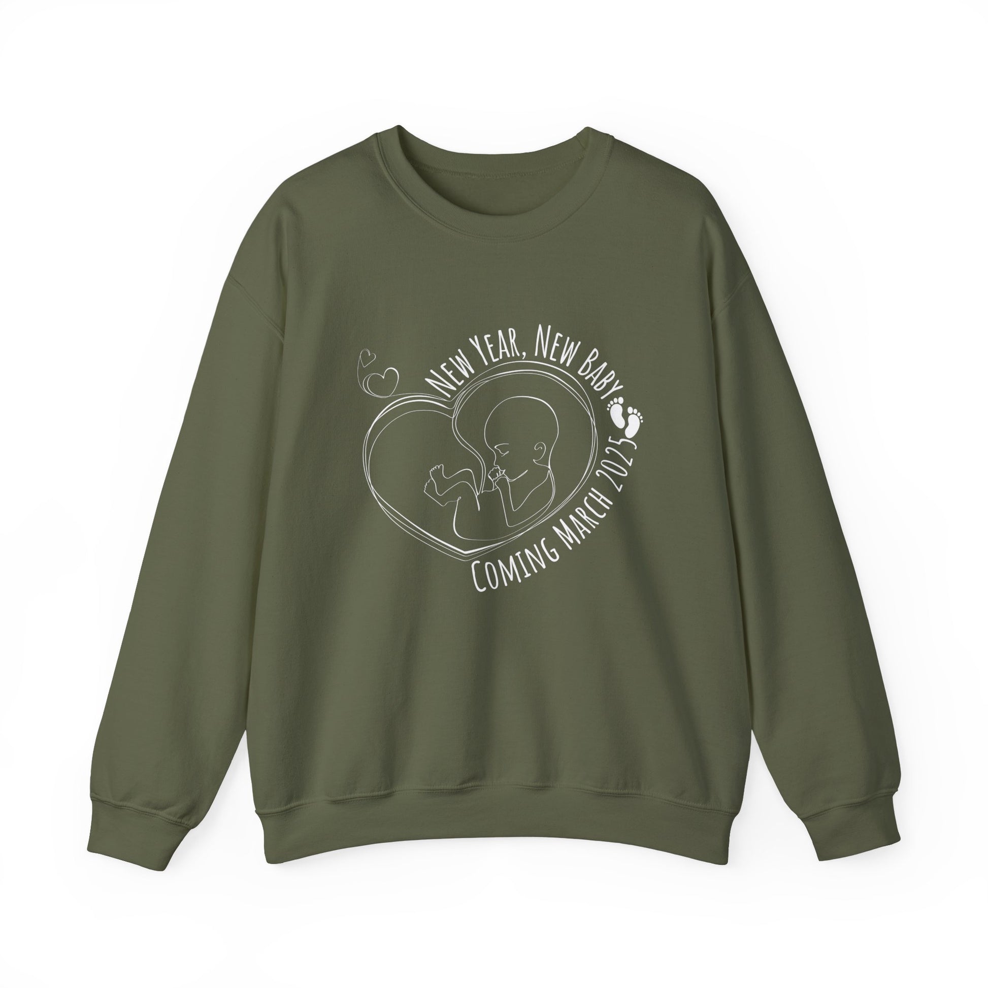 New year, new baby sweatshirt - Military green