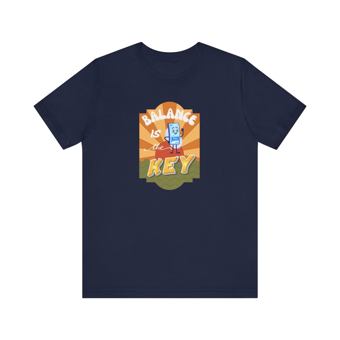 Balance is the key t-shirt - navy