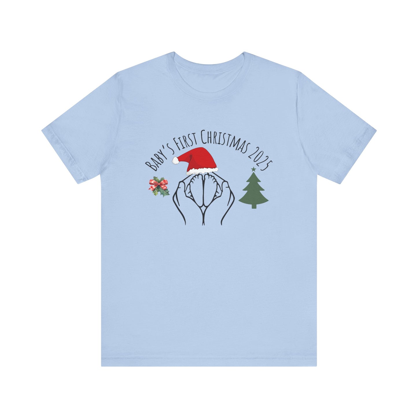 Baby's First Christmas 2025 T-Shirt - Baby blue