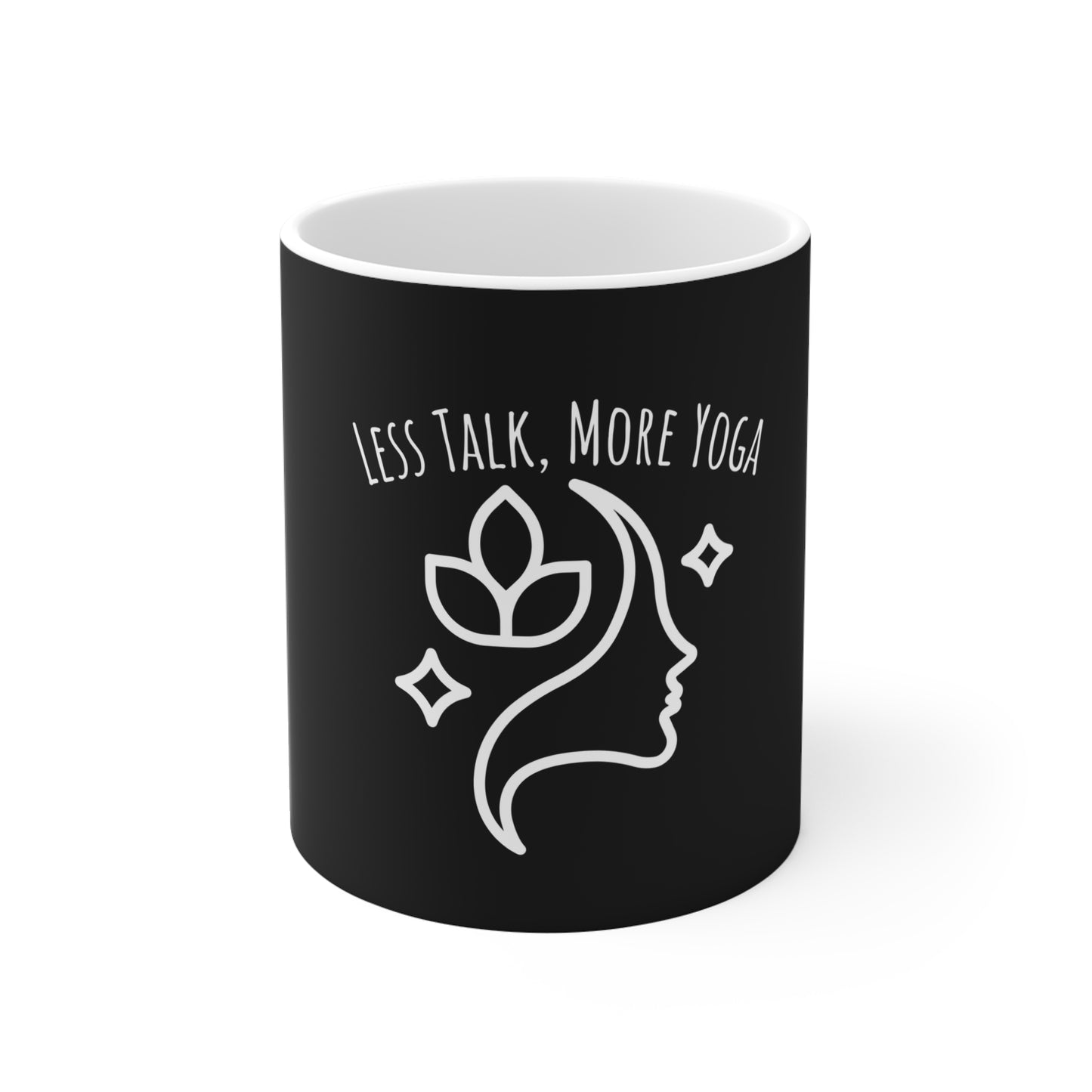 Less talk, more yoga mug - Black
