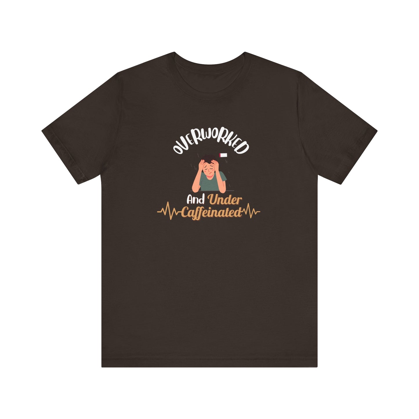 Funny caffeine shirt - brown