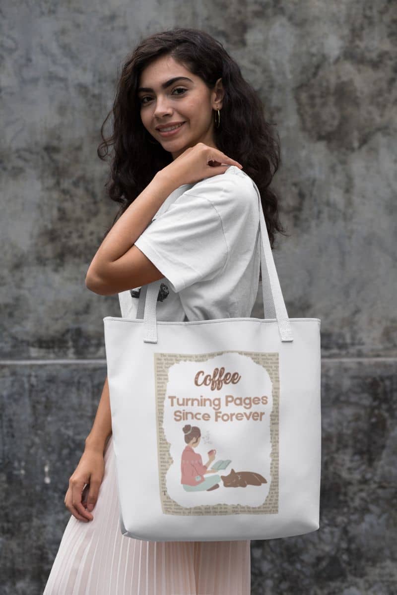 Canvas tote bag for book lovers