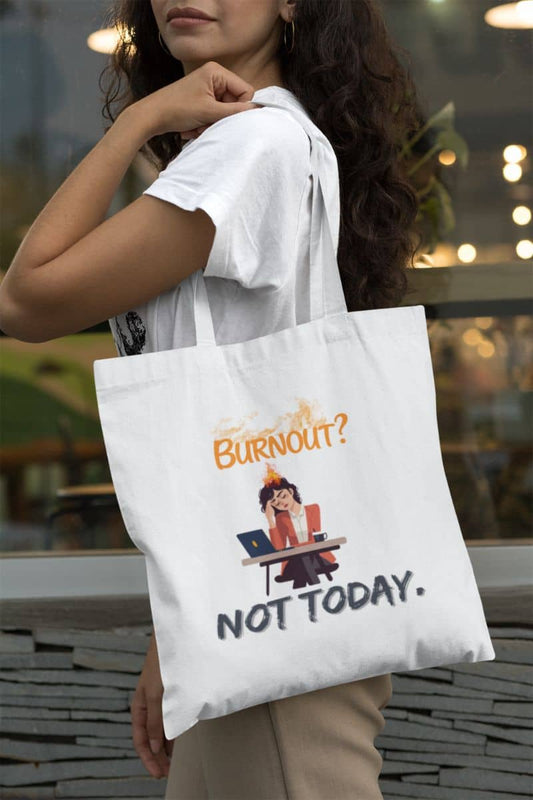 Funny productivity tote bag for office staff