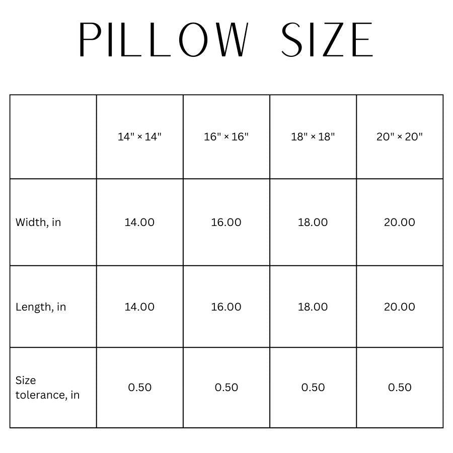 Pillow size