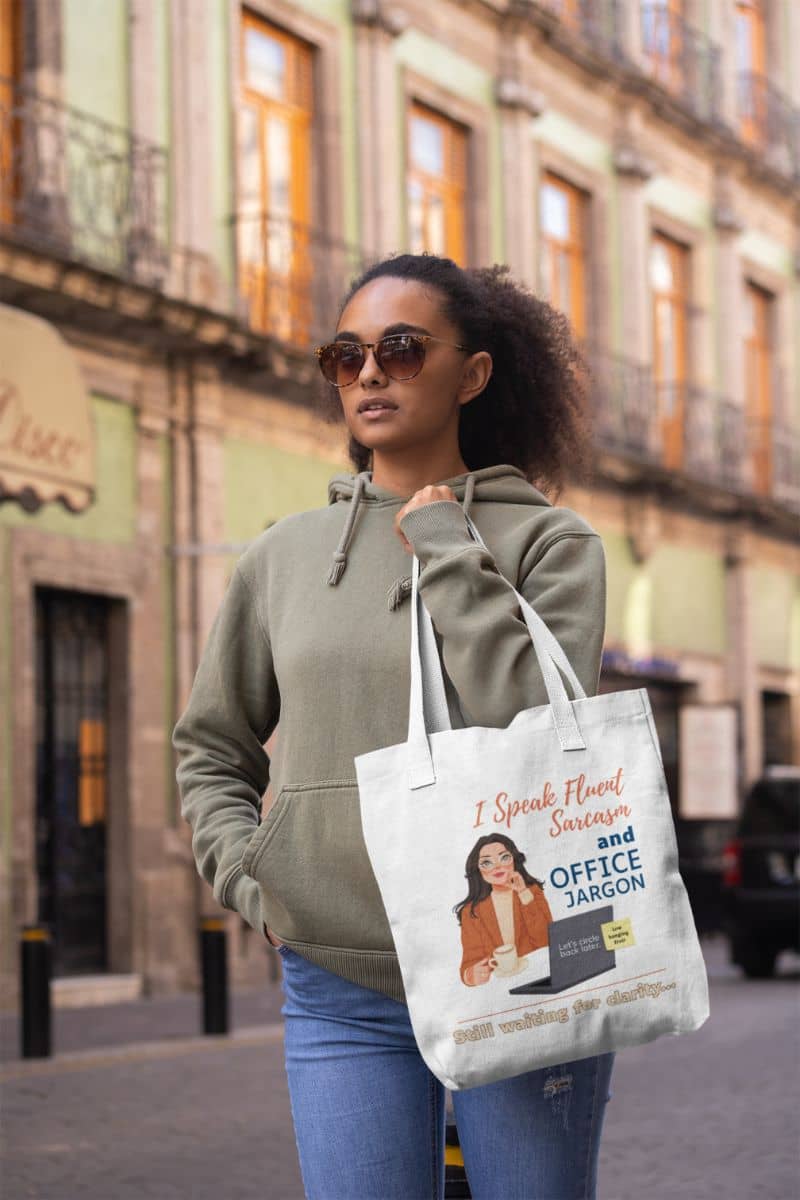 sarcasm tote for women