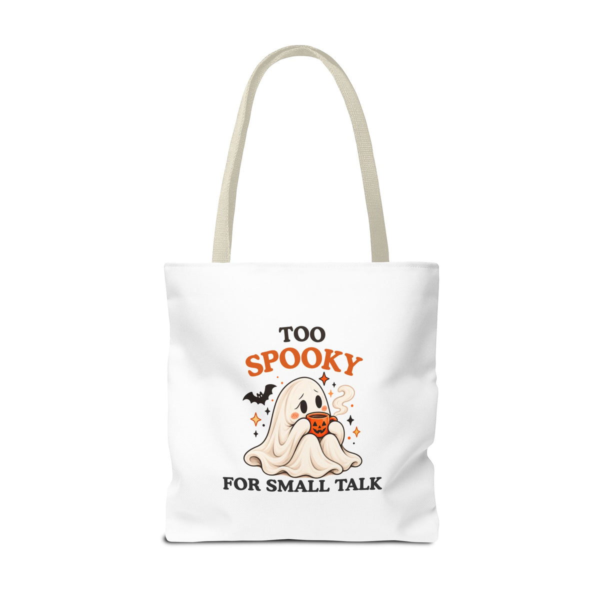 Introvert Tote Bag – Too Spooky for Small Talk Ghost Bag