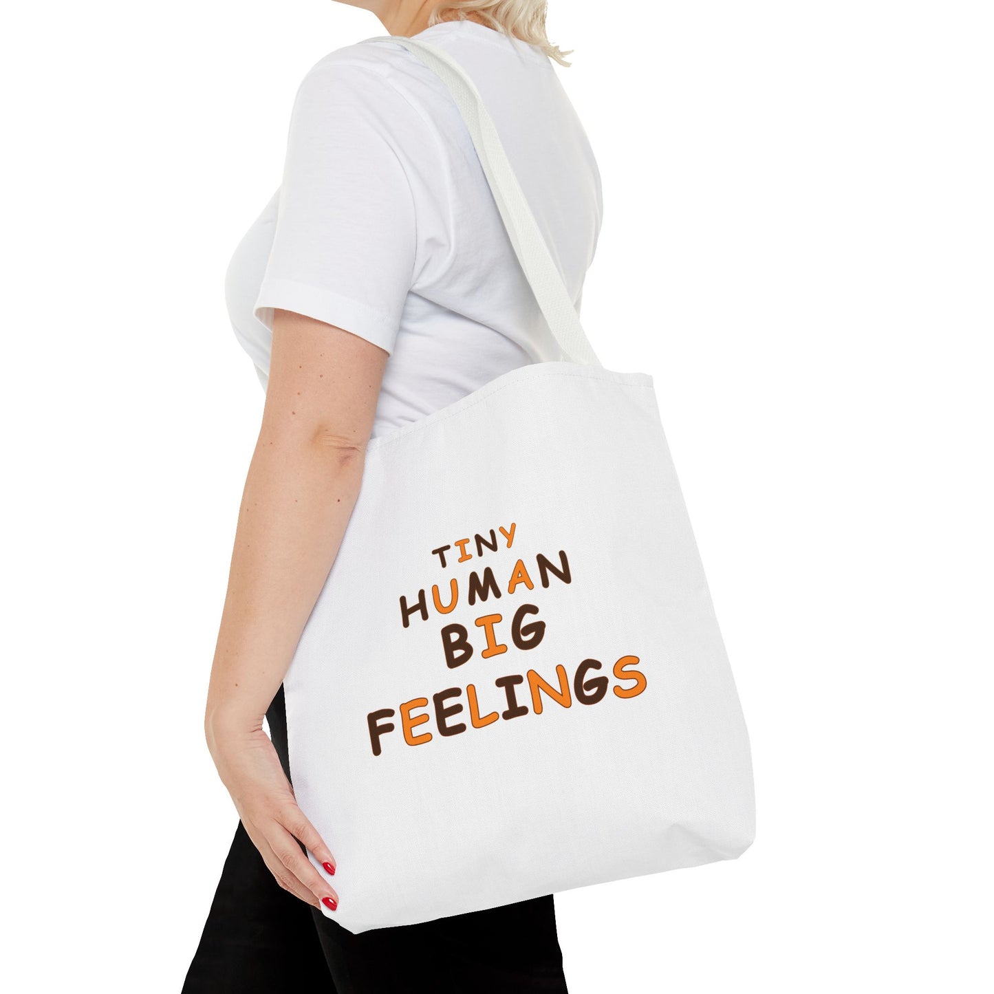 Teacher Tote Bag – Tiny Human Big Feelings Canvas Carryall