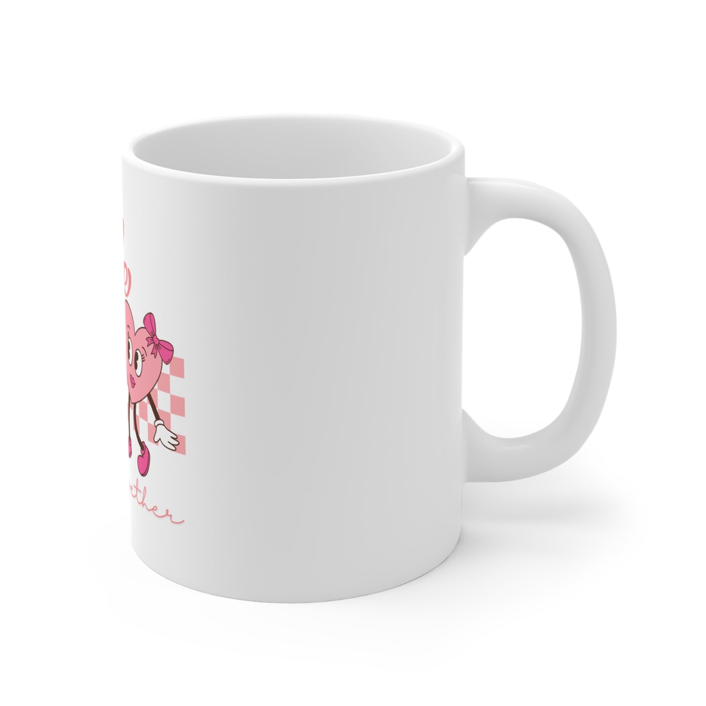 Retro Valentine mug - side view