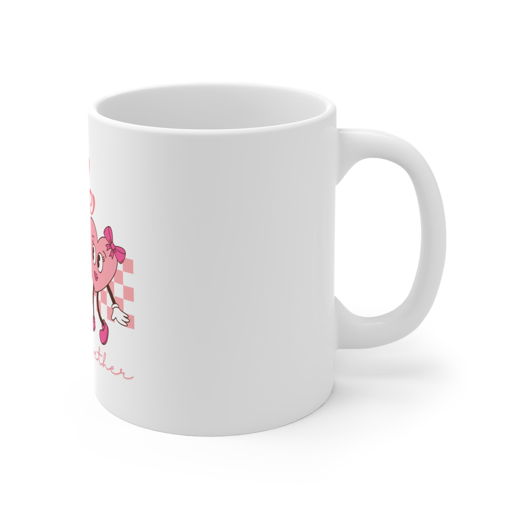 Retro Valentine mug - side view