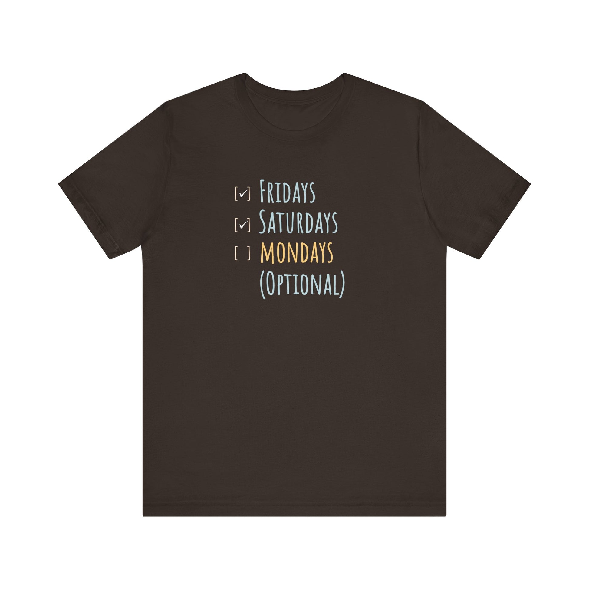 Minimalist funny shirt - brown