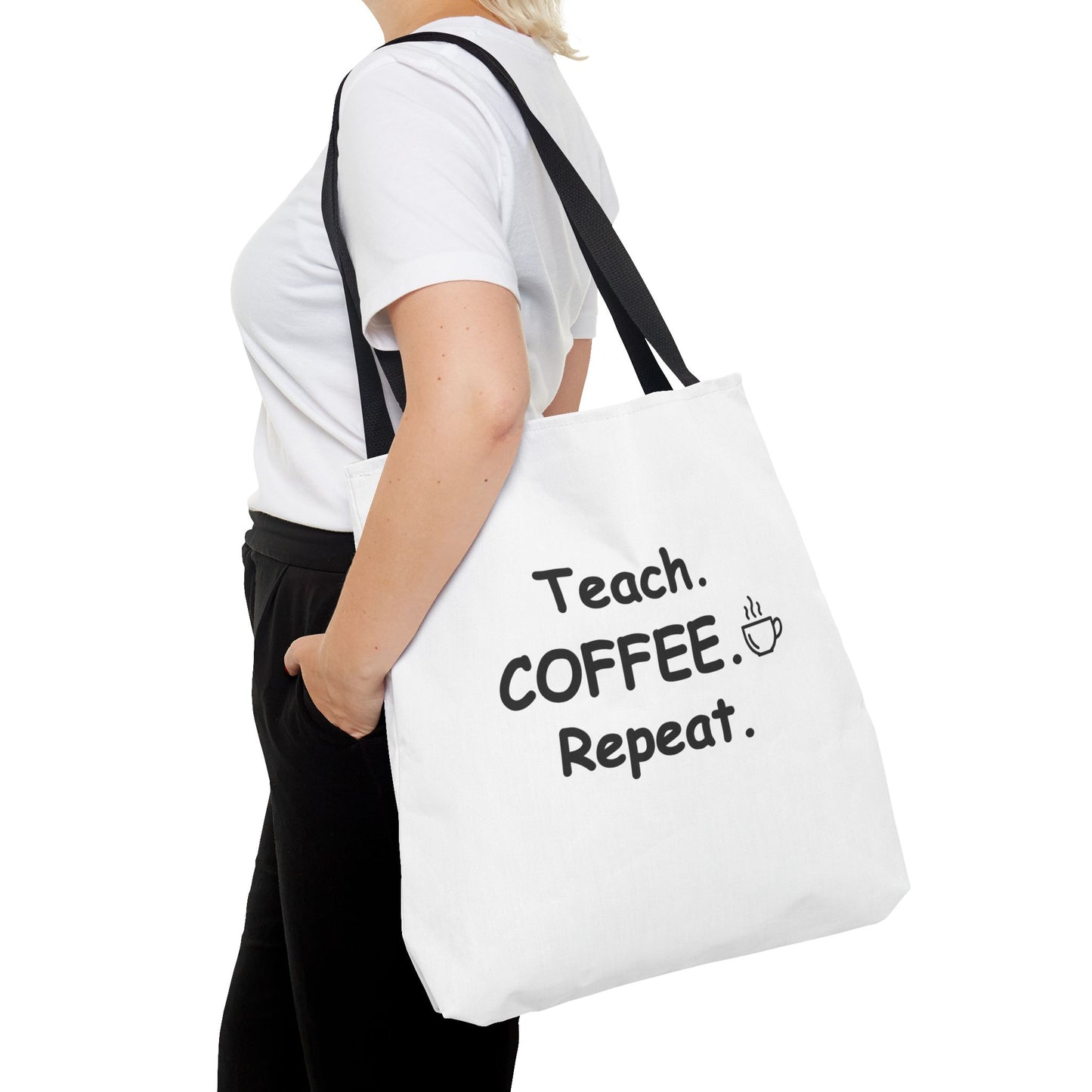 Teacher Tote Bags – Teach Coffee Repeat Canvas Tote