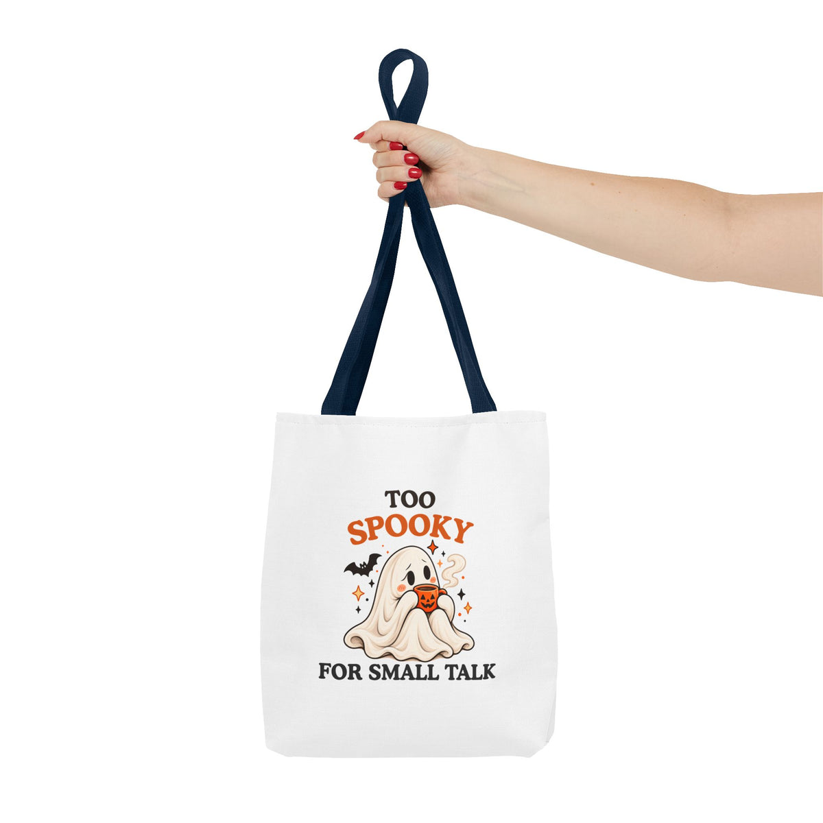 Introvert Tote Bag – Too Spooky for Small Talk Ghost Bag