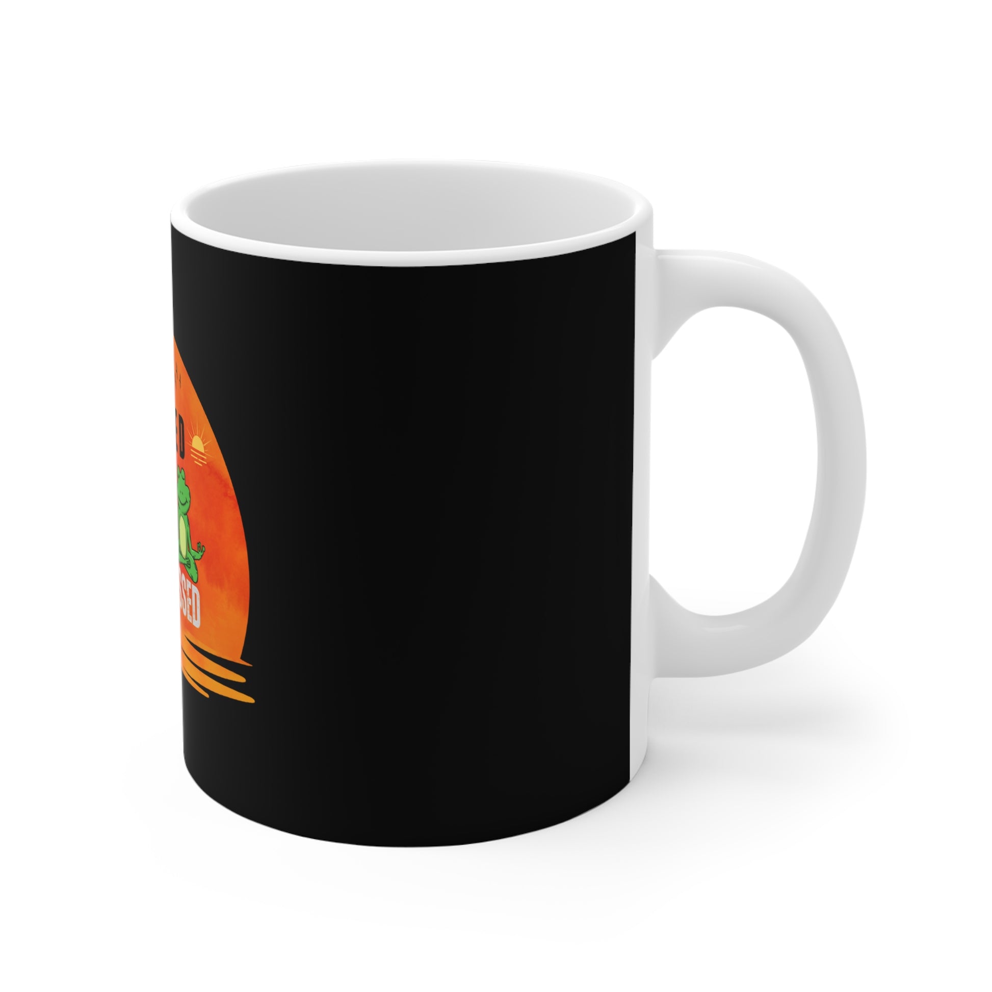 Stressed, blessed, yoga obsessed mug - side view