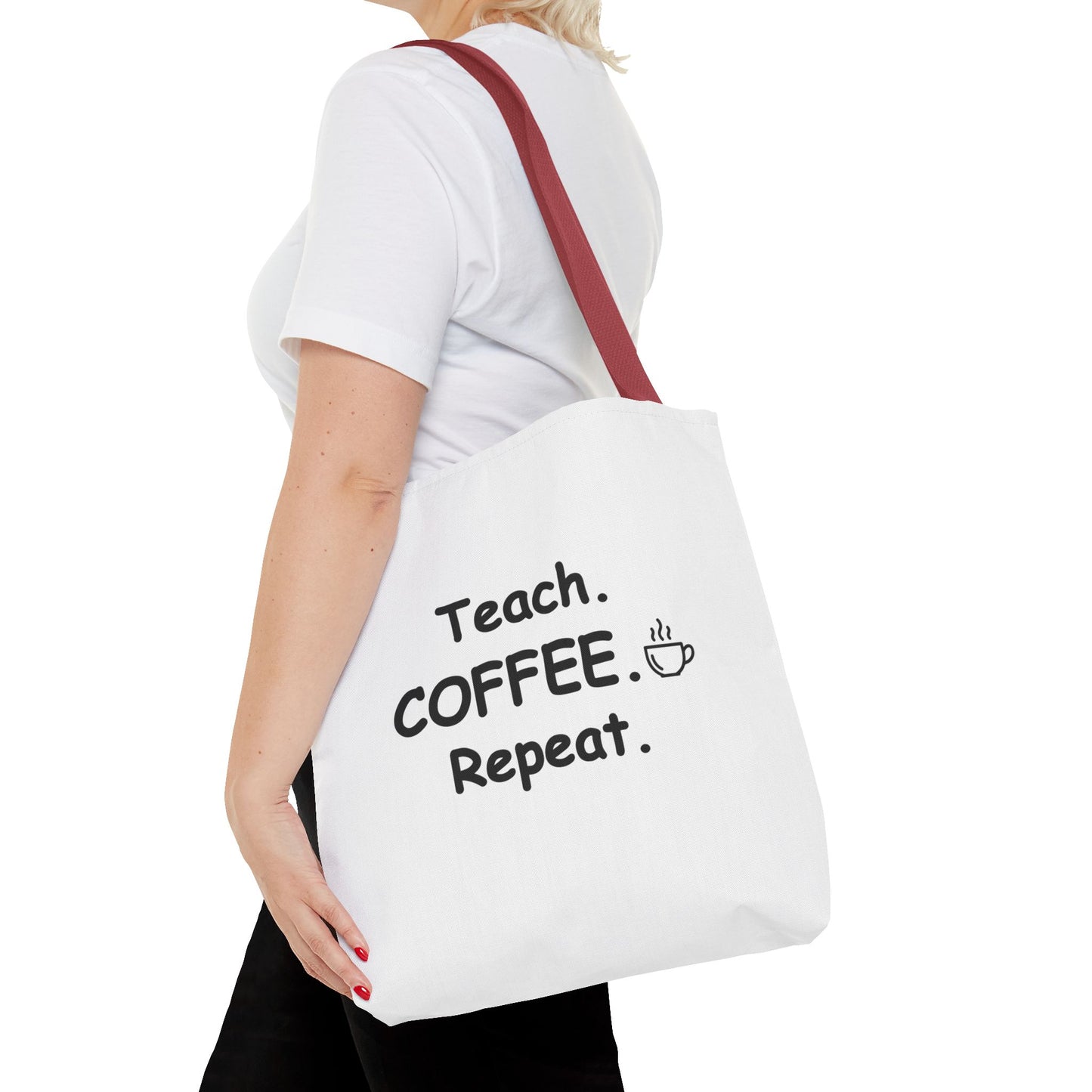 Teacher Tote Bags – Teach Coffee Repeat Canvas Tote