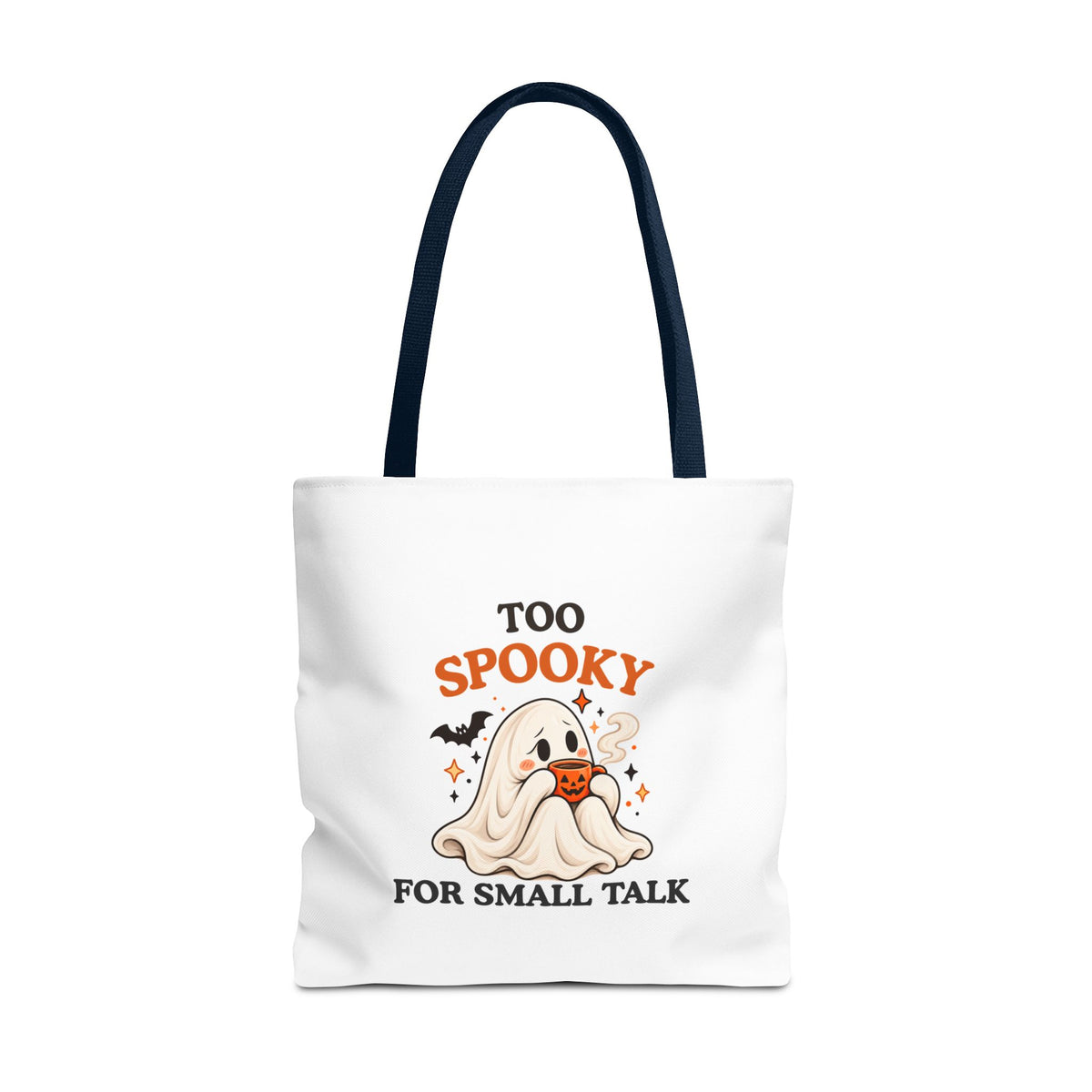 Introvert Tote Bag – Too Spooky for Small Talk Ghost Bag