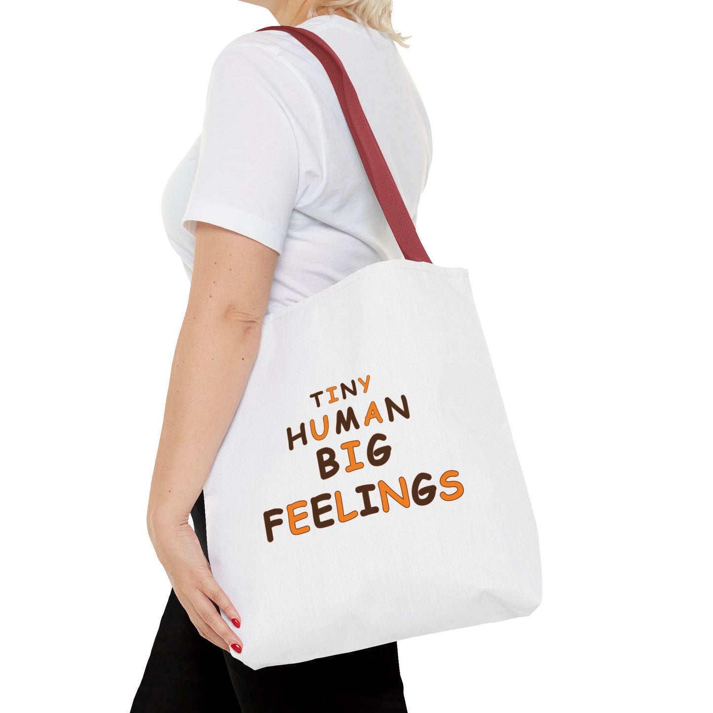 Teacher Tote Bag – Tiny Human Big Feelings Canvas Carryall