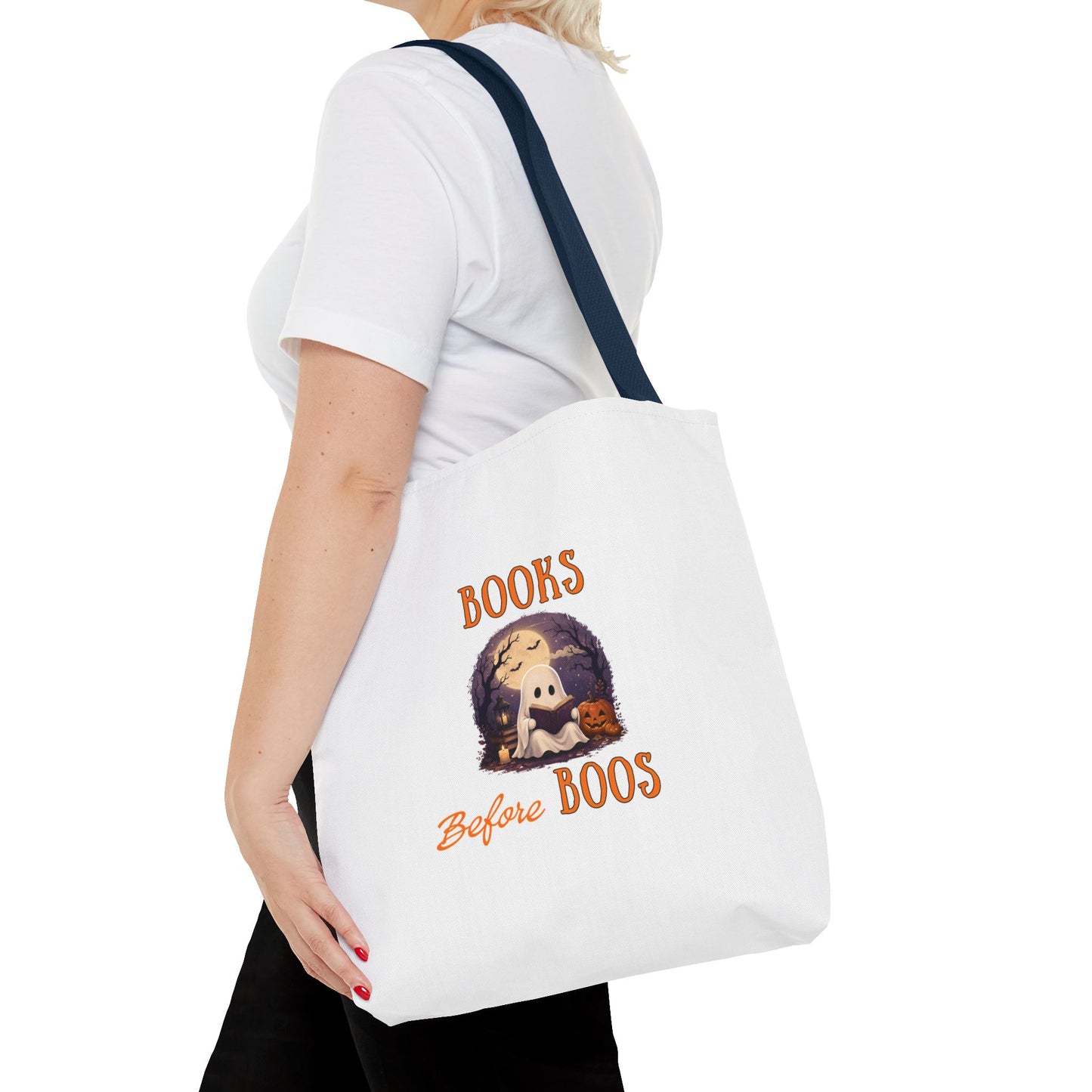 Halloween Tote Bag – Books Before Boos Book Lover Carryall