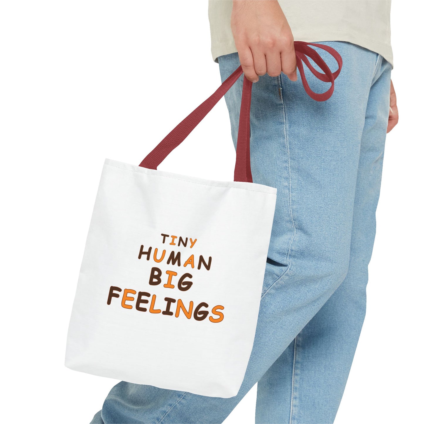 Teacher Tote Bag – Tiny Human Big Feelings Canvas Carryall