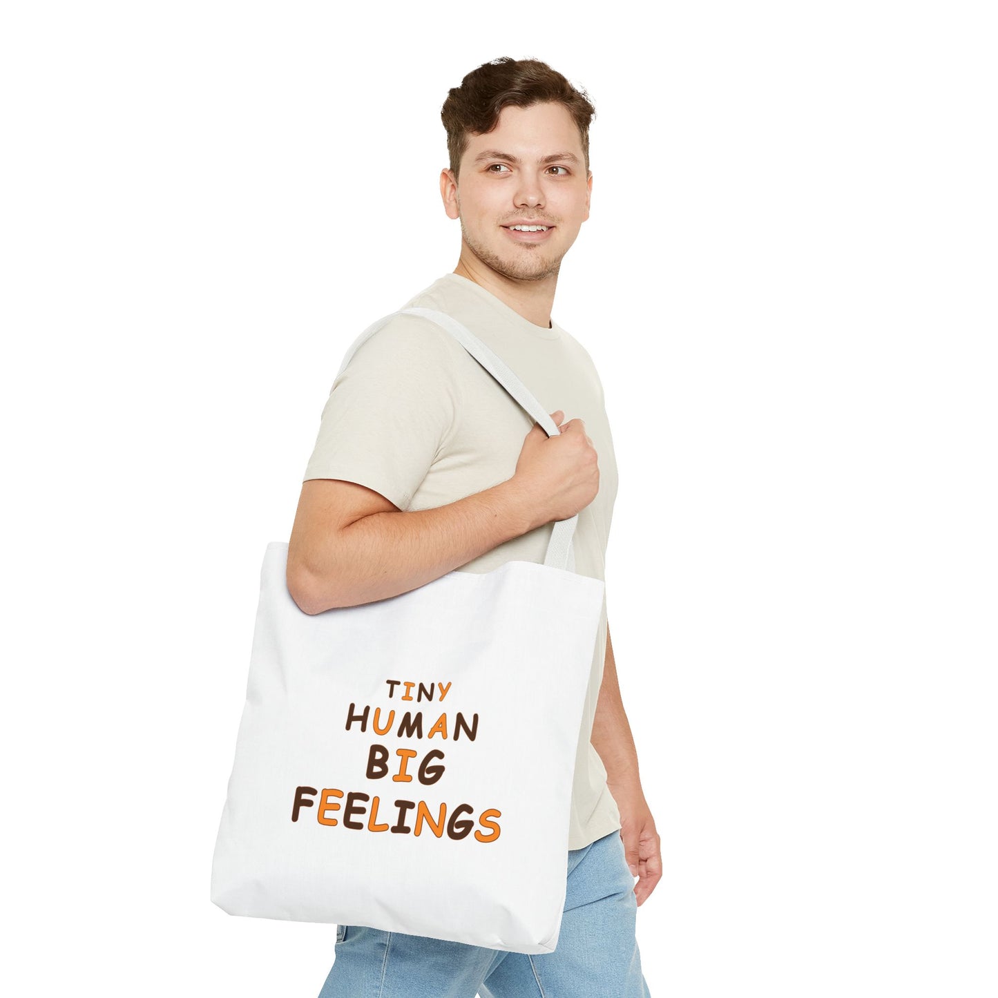 Teacher Tote Bag – Tiny Human Big Feelings Canvas Carryall