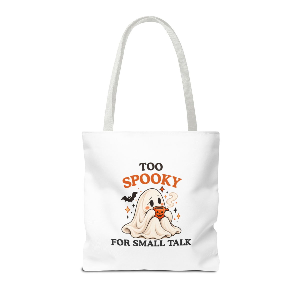 Introvert Tote Bag – Too Spooky for Small Talk Ghost Bag