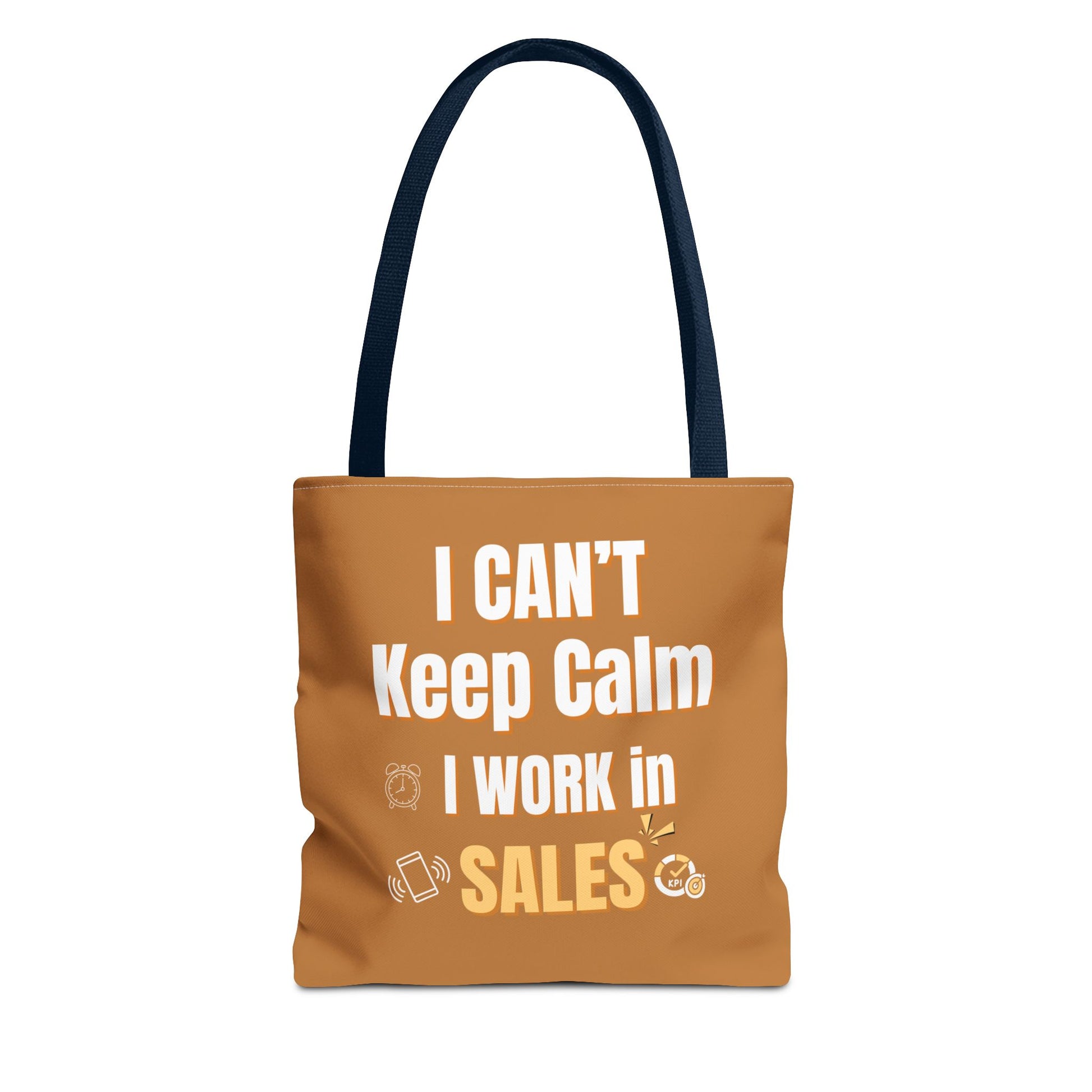 Sales rep tote bag with navy handle