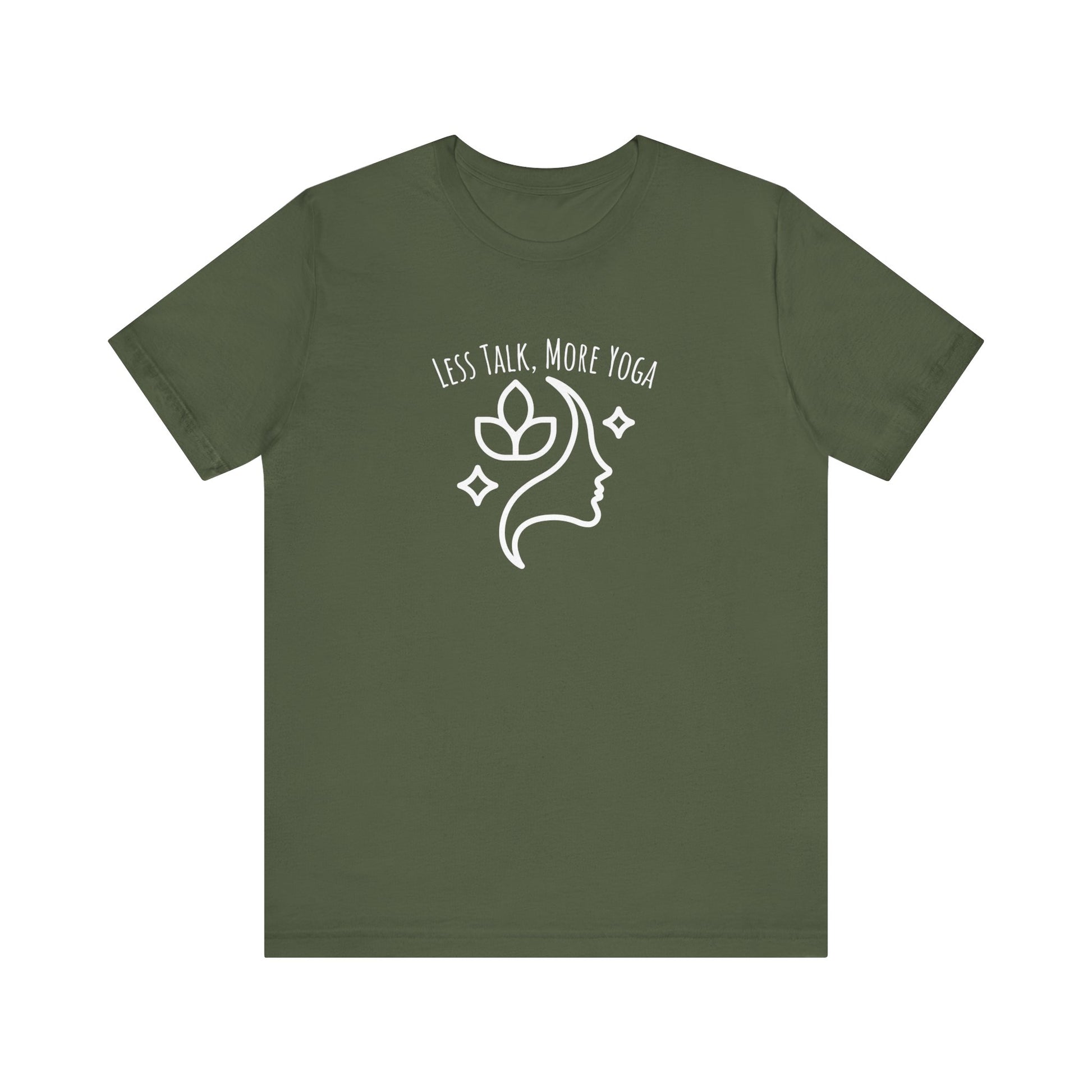 Less talk, more yoga t-shirt - Military green