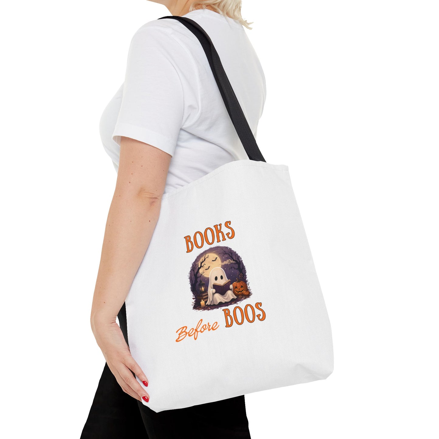 Halloween Tote Bag – Books Before Boos Book Lover Carryall