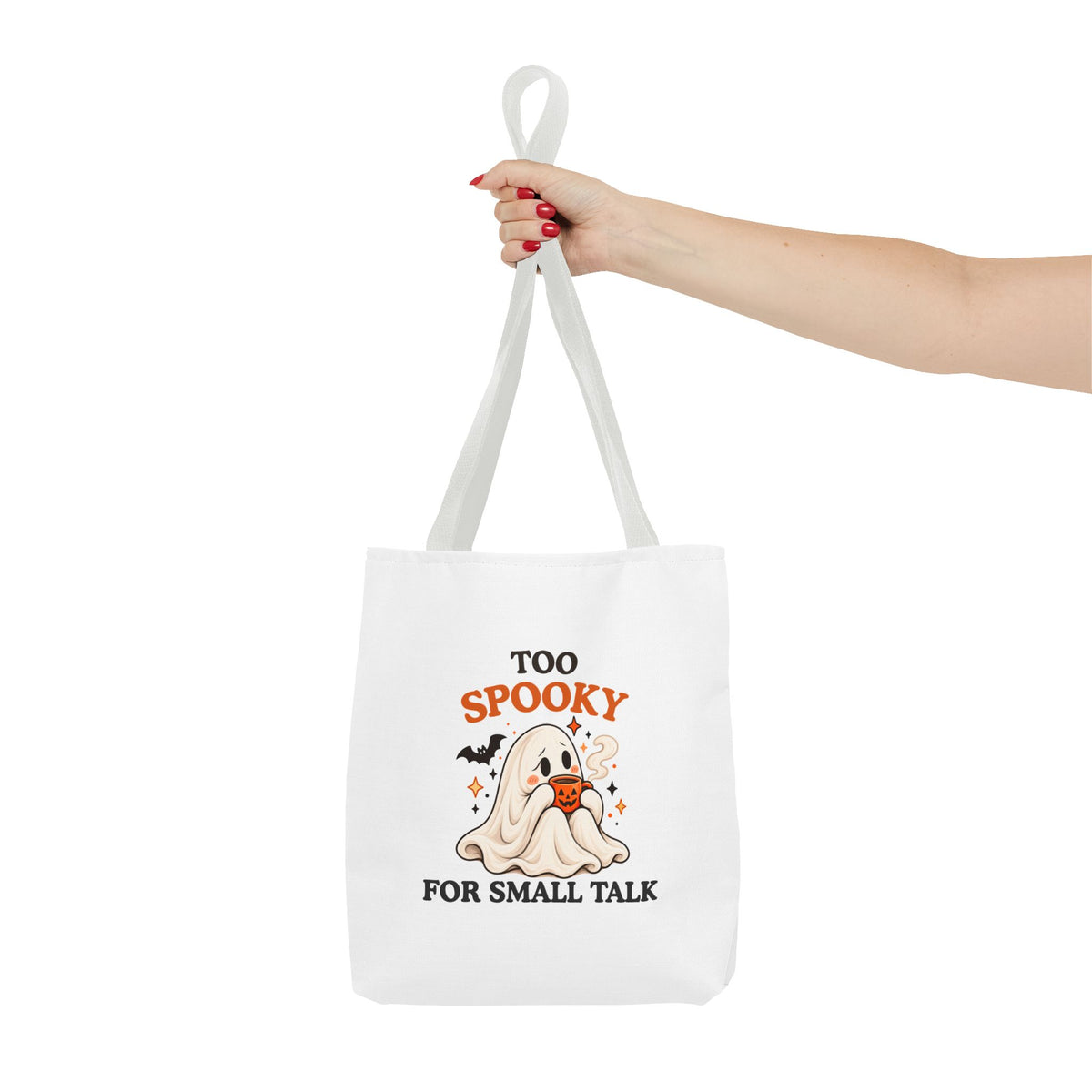 Introvert Tote Bag – Too Spooky for Small Talk Ghost Bag