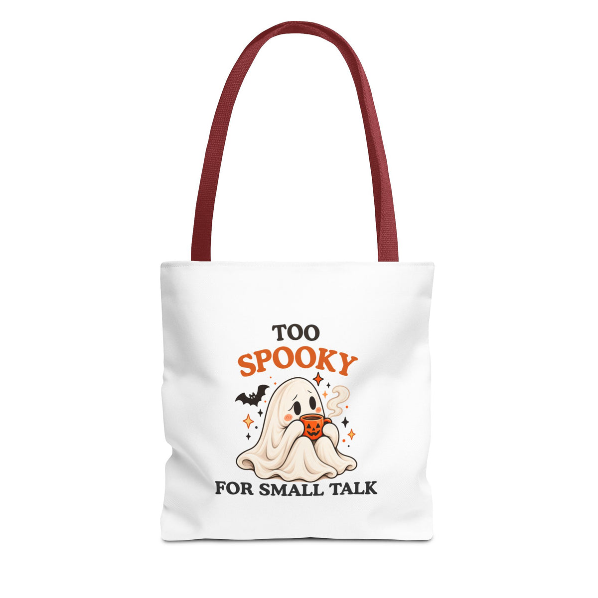 Introvert Tote Bag – Too Spooky for Small Talk Ghost Bag