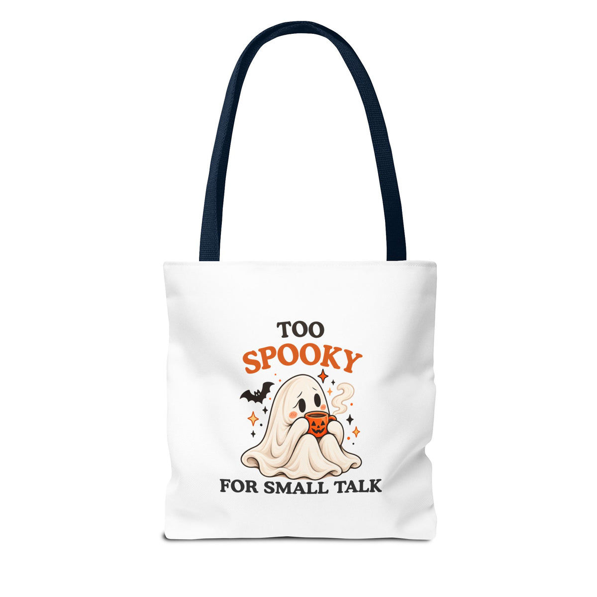 Introvert Tote Bag – Too Spooky for Small Talk Ghost Bag