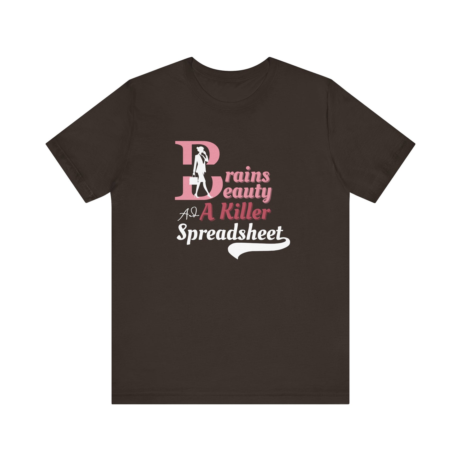 Smart woman t-shirt - brown