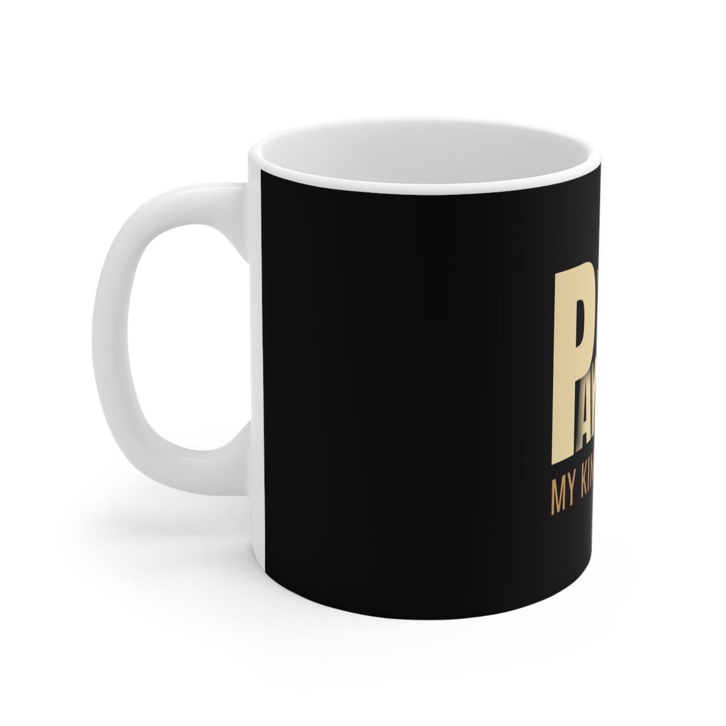 Yoga and paychecks mug - left view