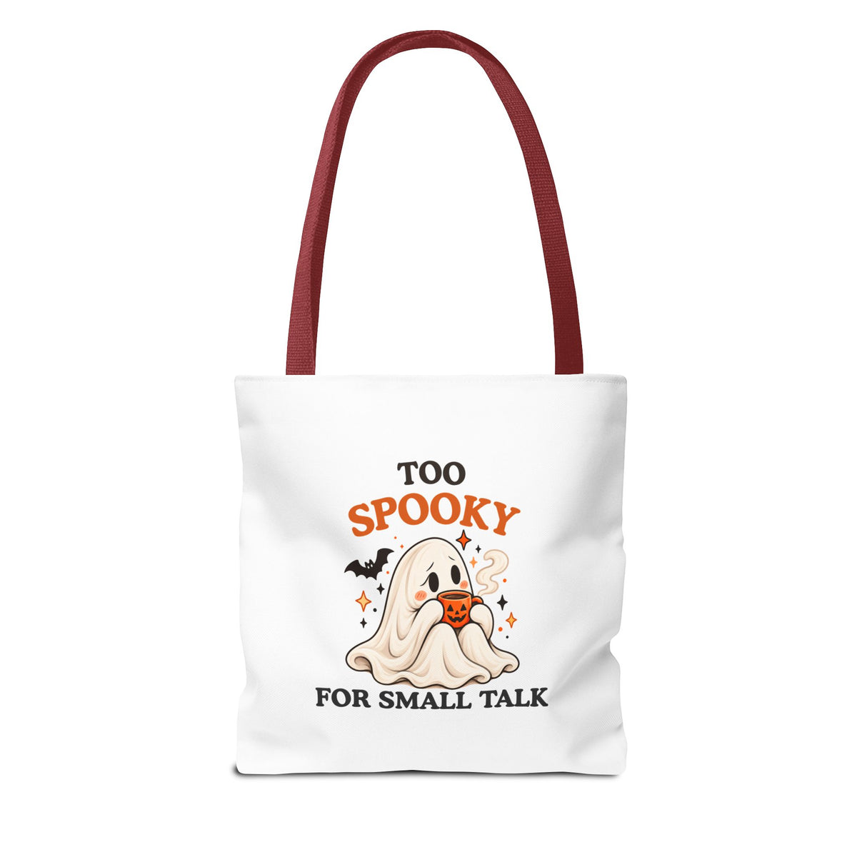 Introvert Tote Bag – Too Spooky for Small Talk Ghost Bag