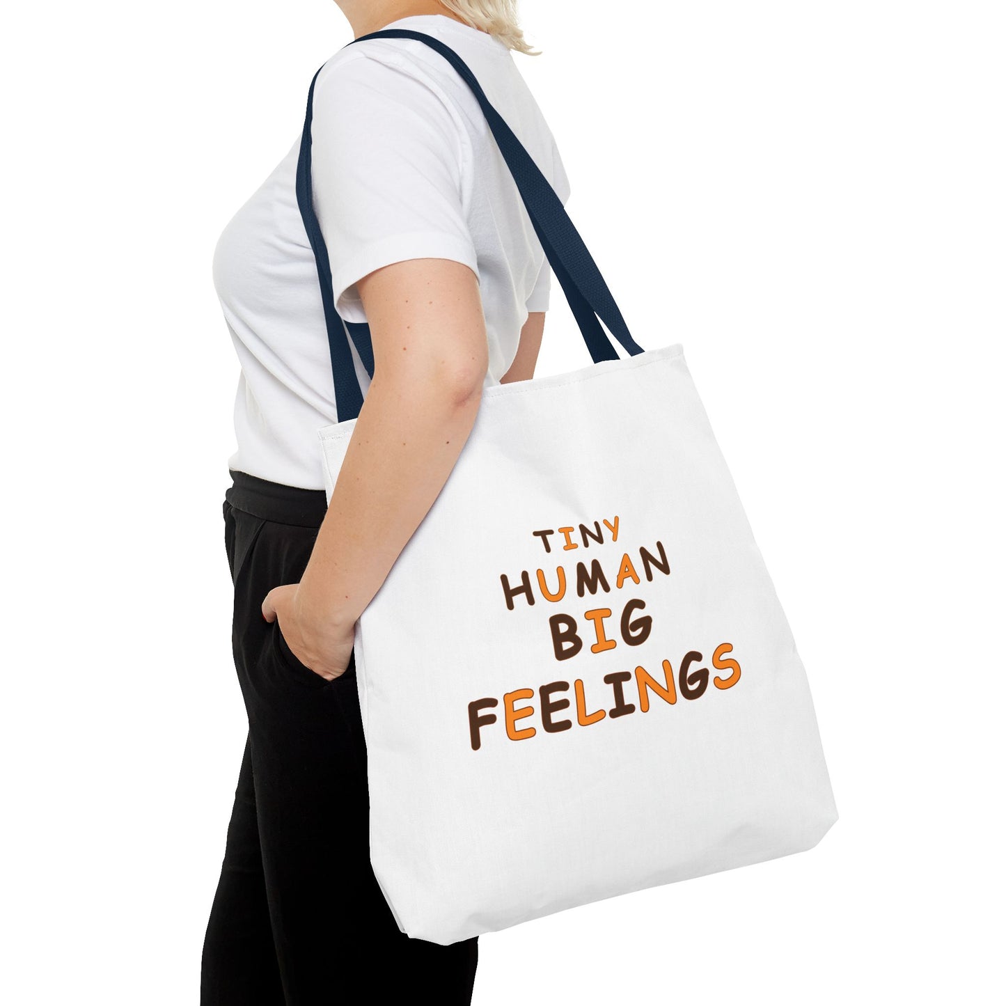 Teacher Tote Bag – Tiny Human Big Feelings Canvas Carryall
