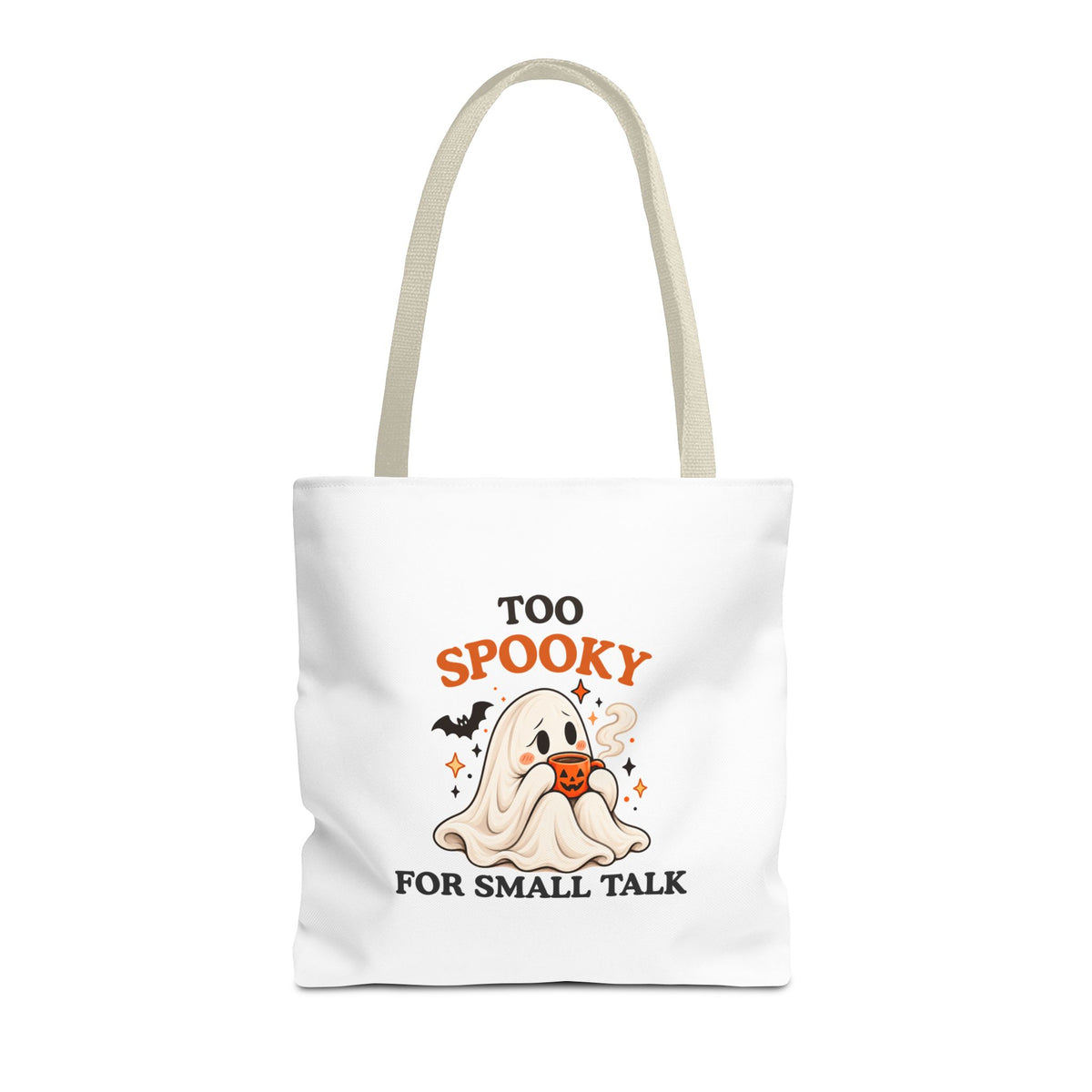 Introvert Tote Bag – Too Spooky for Small Talk Ghost Bag