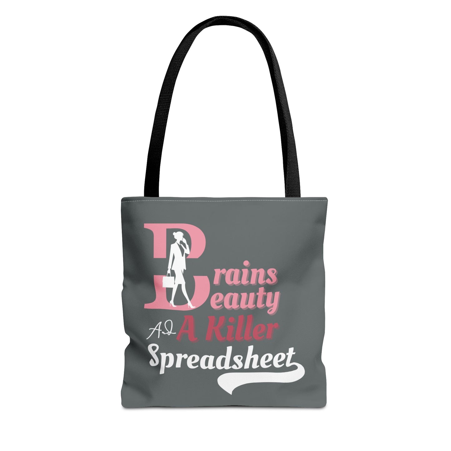 Empowered women tote bag - black handle